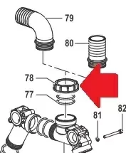 Гайка 2"1/2 фитинга насоса BPS/BP300